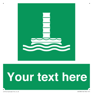 Custom sign safe condition Evacuation chute 